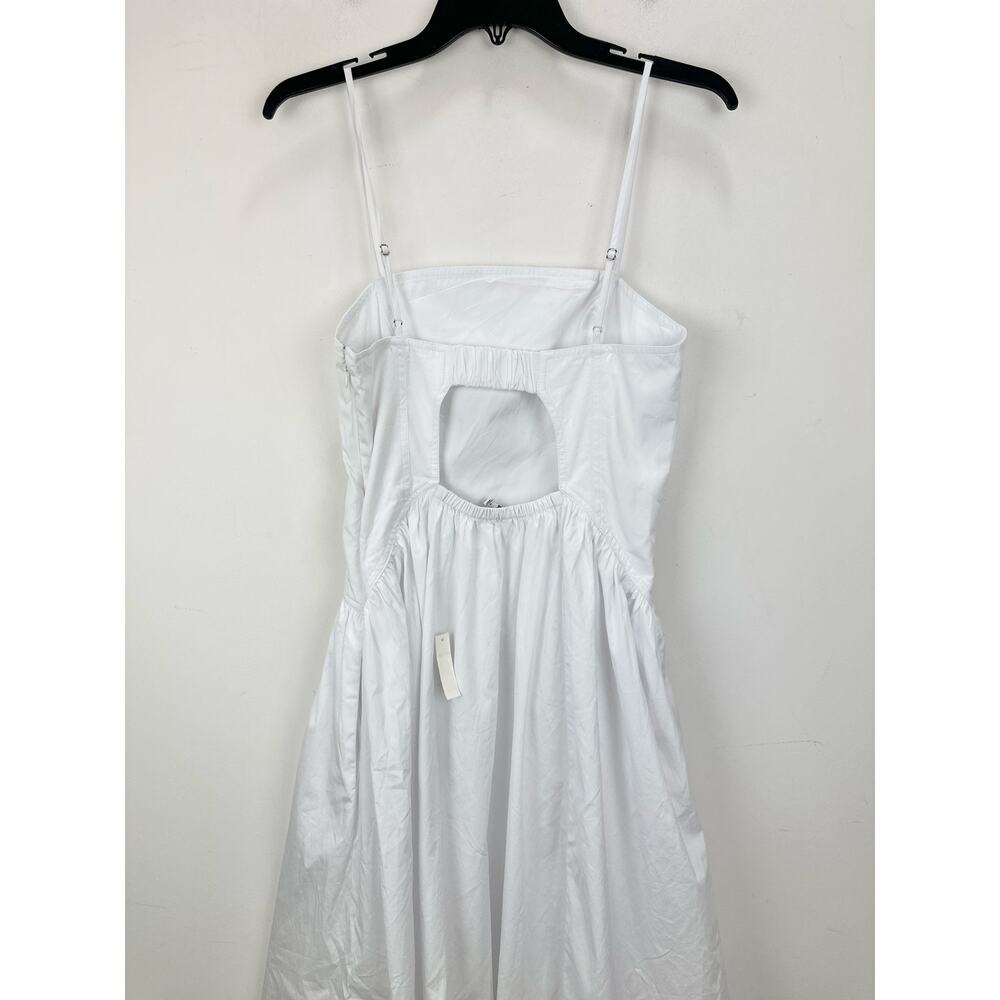 Madewell Poplin Seamed Maxi Dress A Line Minimalist Cotton White US 4 NWT - Picture 11 of 14
